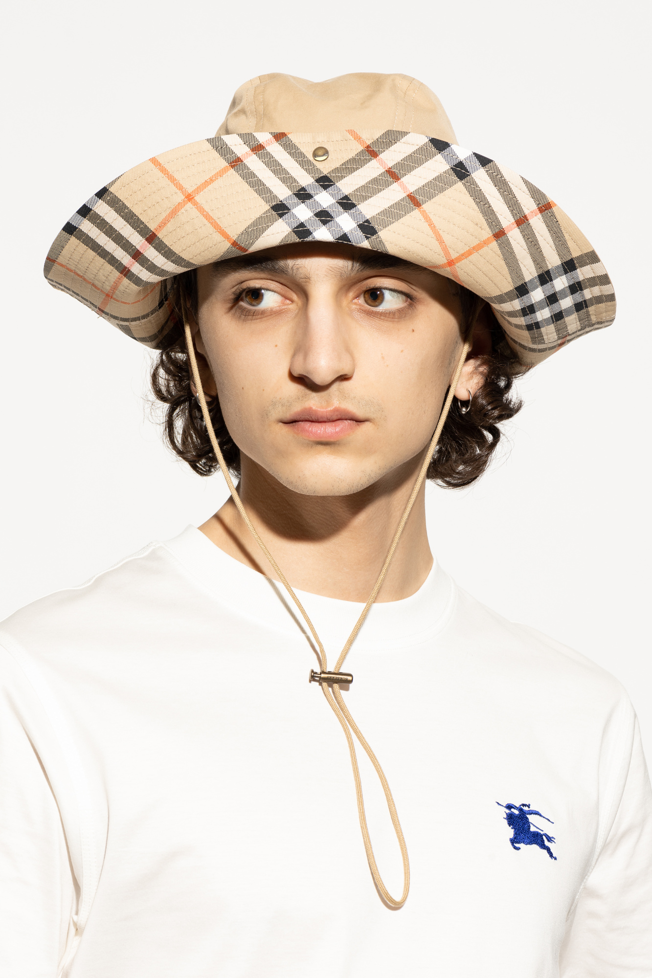 Beige Cotton hat with ties Burberry - Vitkac Canada